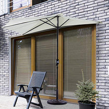 Outsunny Ombrellone Semicircolare da Parete Poliestere Impermeabile con Protezione UV Bianco 269x138x236 cm
