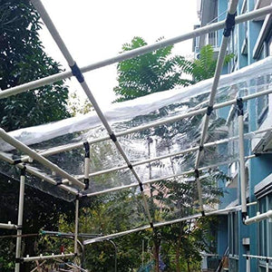 GDMING Impermeabile Telone Occhiellato, Trasparente Telo Copertura, Antipioggia Antipolline (400gsm) PVC Fogli di Plastica per All'aperto Pannello delle Partizioni, Personalizzabile
