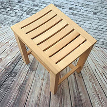 Sgabello da Doccia Sedia da Doccia in Legno Bagno anticorrosivo Sgabello in Legno Sgabello per Il Cambio delle Scarpe Sgabello da Bagno Non Verniciato ed Ecologico per Uso Interno ed Esterno, L
