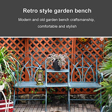 UWY Panca da Giardino panchina da Esterno in Metallo, Sedia a doghe in ghisa da 62 Pollici, sedie a Sdraio da tavolino da caffè con Balcone Vecchio, Panca da Portico per 2 Persone Sedile con dec