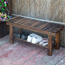 AWX-Flower stand Panca con Scarpetta da Banco in Legno - Forest Garden Forest Sleeper Bench