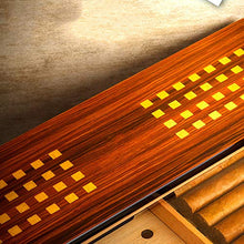 DZSF Legno di Cedro Cigar Humidor con la Serratura, Spell Fiore Vernice Trasparente in Vetro Visibile Cigar Humidor Box con umidificatore e igrometro detiene Il 60 Sigari