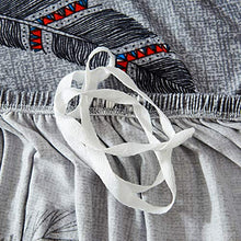 Copridivano Elasticizzato 1/2/3/4 posti, Fodera per Divano Antiscivolo con Elastico, Stampa Floreale(Feather, Copridivano 1 Posto 35-51In)