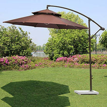 HZK Outdoor Banana Ombrello a sbalzo Appeso con Crank Sistema di Tessuti in Poliestere - Impermeabile e Traspirante Angolo Regolabile for Patio/Pavimenti/Giardino/Gastronomia all'aperto WDDT
