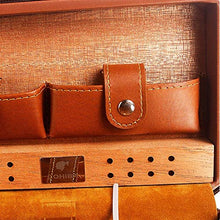 XUSHEN-HU Cedar Cigar Box Installato Quattro Portatile Sigaro Cuoio Handmade Cigar Humidors Sigar