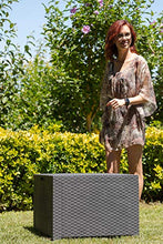 TOOMAX Tavolino Olimpia Large Box, da esterni in plastica riciclata, Art. 596, dim. cm 76x59x45h, colore Antracite