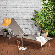 Harbour Housewares Sussex Giardino Sdraio da Spiaggia Letto - Regolabile Reclining Patio Esterno Mobili - Grey