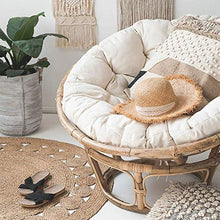 Cuscino per sedia Cuscino per sedie a braccia appeso rotondo, addensare un cuscino in poltrona da papasan in cotone extra morbido con cravatte, impermeabile non scivolato sedile uova cuscino da stiro