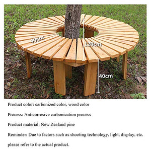 LXLH Panca da Giardino Panca da Giardino per Esterni terrazza da Giardino panchina in Legno massello a Forma di ventaglio, panchina Circolare da Giardino ad Albero, Panca in Legno massello Antico
