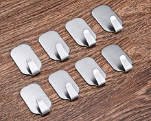 ZUNTO 8 Pezzi Ganci Adesivi, Ganci portasciugamani in Acciaio Inox Gancio Appendiabiti per Cucina e Bagno
