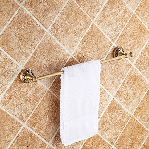 MBYW moderno minimalista portasciugamani portasciugamani da bagno portasciugamani antico singolo portasciugamani in rame intagliato barra porta asciugamani bagno accessori Adatto per il bagno
