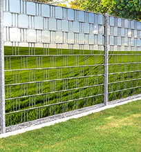 MyMaxxi Field 01 - Strisce protettive per recinzioni a doppia asta, protezione dal vento, in tessuto di poliestere per giardino, balcone