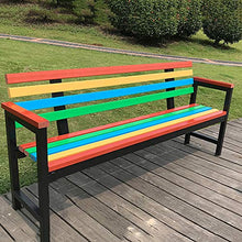 Sedia da giardino Park Seat Panca da giardino in metallo per esterno, Sedia con struttura in ferro Panchina decor portico / cortile / prato Mobili da giardino per esterni per 2-3 persone