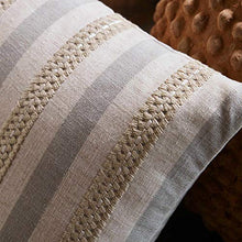 MADURA - Fodera per Cuscino FELICIE 40x40 cm Naturale e Blu Soggiorno Camera da Letto Decorazione