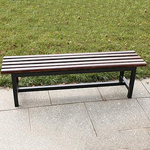 GaoF Panchina da Giardino con terrazza Panchine da Esterno per Il Tempo Libero, panchine da Cortile in ghisa Resistente alle intemperie e Legno massello, panchina da Giardino Decorativa 2-4
