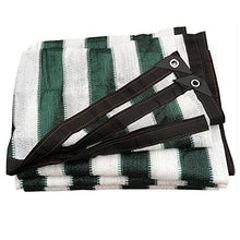 YS Panno Ombreggiante Multiuso per Esterni con Protezione Solare Al 90% per Uso Domestico Bordo con Nastro Adesivo Verde con Occhielli Rete Ombreggiante a Strisce Verde Scuro Uv,5X8M