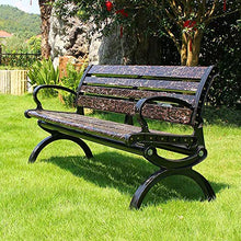 Panchine da giardino per esterni, sedie in plastica e legno, panchine da terrazza con braccioli schienale, sedie da patio anti-corrosione e resistenti al sole per giardini / portici / balconi