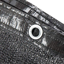 Telo Ombreggiante, Tessuto all'ombra al 90% Tessuto for ombrellone con passacavi for Copertura pergola, Nero (Size : 8m x 8m)
