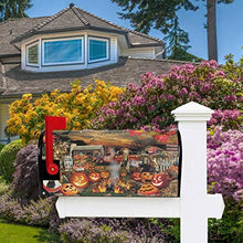 Casella delle lettere di Halloween Copre magnetico Jack Lanterne Caduta Zucca Spaventapasseri Grande Posta Casella Involucri Giardino Cortile Decorazione Casa Oversize Dimensioni 64,8 x 53,3 cm
