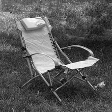 Sedia Pieghevole Reclinabile Sedia per Il Tempo Libero da Esterno Sedia per sonnellino Sedia Pieghevole Portatile Reclinabile Grande e Confortevole Design Elastico Laterale Lega di Alluminio
