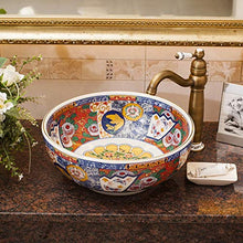 lilili Lavabo da Appoggio Lavabo da Appoggio in Ceramica Lavabo D'Appoggio Ovale per Bagni Adatto A, Hotel, Bagno, Famiglia, Hotel,Wash Basin Lavabo42x42x18cm (Color : There Are Accessories)