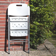 Park Alley PA-4970 Set Sedie Pieghevoli HDPE, Bianco, 24 x 48 x 87 cm