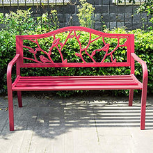 GaoF Panchina nel Parco, Poltrona da Cortile Panchina in Metallo con Schienale, mobili da Esterno Seduta per 2 Persone Comoda Sedia da Giardino, su Balcone