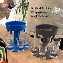 2pcs 6 girato Distributore di vetro e supporto per il riempimento di liquidi, portatore del distributore di liquori del caddy Regali Bere dei giochi per il cocktail party Get Toghethers Girls weekend