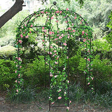 Outour®, gazebo a 4 lati a forma di gabbia per uccelli; traliccio ad arco in ferro battuto; gazebo, supporto per piante, viti e fiori