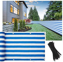 YZJL Side Tenda di Divisione Copertura dello Schermo di segretezza Steccati UV HDPE stabilizzato a Sdraio Zona di Partito partizione Nets Scherma Giardino (Color : Blue-White, Size : 1x50m)