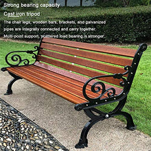 Panchine da giardino in legno, panchine da giardino per il tempo libero con braccioli e schienali, sedili da giardino con terrazza a 3 posti all'esterno, adatti per parchi, prati e terrazze