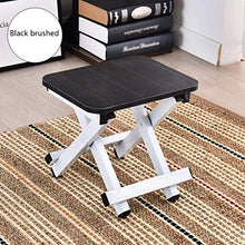 Sedia Pieghevole Multifunzionale in Legno massello Spesso Antiscivolo Portatile salvaspazio Panca Adatta per Barbecue, Spiaggia e Giardino Verde, Nero