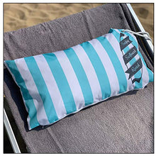 Homelevel Cuscino da spiaggia, 55 cm x 30 cm, con cordoncino, imbottito, per lettino da viaggio, spiaggia, piscina, spiaggia, giardino, da viaggio
