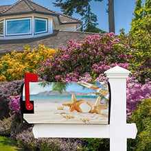 Summer Ocean Beach Mailbox Copre Magnetica Sea Seashells Stella Marina Palma Grande Postale Casella Involucri Giardino Cortile Decorazione Casa Oversize Dimensioni 64,8 x 53,3 cm