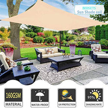 BEDSETS Tende da Sole per Esterno, Vela Ombreggiante,Protezione Raggi UV Vela Tenda, Impermeabile e Resistente, Tenda a Vela per Giardino Balcone Terrazza (2X5m,Bianca)