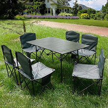 OCYE Tavolo E Sedie Pieghevoli, Set per 6 Persone di Tavoli E Sedie Pieghevoli da Esterno per Campeggio, Campeggio E Barbecue, Portata 120 kg
