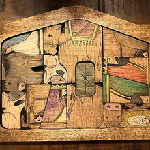 VNMG Nativity Puzzle with Wood Burned Design, Wooden Jesus Puzzles Nativity Set, Jigsaw Puzzle Game for Adults And Kids