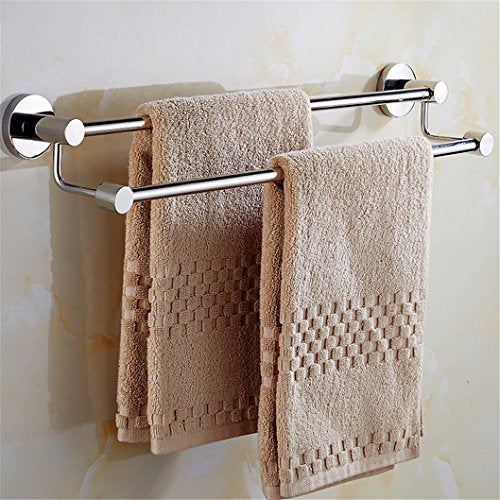 MBYW Portasciugamani Alto carico Portasciugamani da Bagno Lampada a Specchio a Parete in Acciaio Inossidabile 304 Perforato a Doppio Asta portasciugamani Ciondolo per Bagno, 90 cm (35,4 Pollici)