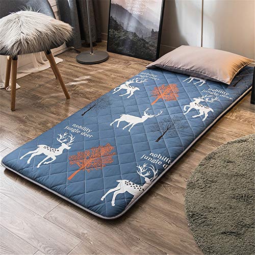 Materasso avvolgibile Tappetino Tatami Sleeping Tappetino Pieghevole Materasso futon Portatile Addensare Pad for Home Campeggio Materasso Pieghevole Pad (Color : Muti Color 3, Size : 90x200x4cm)