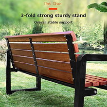 GaoF Panchine per Il Tempo Libero da Esterno, panchine da Giardino Resistenti alle intemperie in ghisa e Legno massello, panchine da 2-4 posti con braccioli Schienale, panchine Decorative