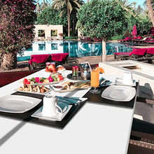 Tavolo Trasportabile, Tavolo Portatile Pieghevole, 152 x 76 cm, Bianco, Pieghevole a metà, Materiale: HDPE, Carico massimo: 100 kg