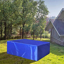 STZYY Fodere per mobili da Giardino Impermeabili 420D Anti-UV a Prova di umidità per Esterni per Tavolo da Pranzo in terrazza, Divano, Set di Combinazioni di sedie, rettangolo, Blu, 380x280x100cm