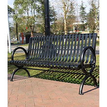 GaoF Panchina da Giardino per Esterni, panchina da terrazza con Schienale e corrimano, panchina in ghisa in Metallo con mobili per Il Tempo Libero, può ospitare 2-4 Persone