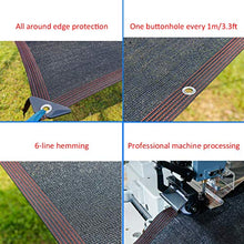 KDDEON Rete Ombreggiante Rettangolare Nero,Panno Ombreggiante Frangivista 90% -95%,Rete Telo Ombra Resistente Ai Raggi UV,con Occhielli e Cordoncino,per Serra Giardino (3x3m/9.8x9.8ft)
