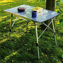 Nestling® 91 x 52cm, Tavolo Pieghevole da Campeggio in Alluminio -Regolabile in Altezza Portatile da Tavolo da Giardino/Barbecue/Tour Self-Driving + (Spalle Borsa) (91 x 52cm)