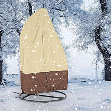 CHEYLIZI Copertura della Sedia Dondolo, Sedie Sospese Coperture Mobili Impermeabili Tessuto Oxford con Fodera in PVC, Sedie Sospese Antipolvere Protettiva Copertina (Single: 115 * 190 cm, Beige)