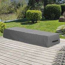 Hoberg Copertura per lettino da giardino con coulisse, in poliestere, resistente alle intemperie, ai raggi UV, per sedia a sdraio, 200 x 75 x 40 cm [600D]