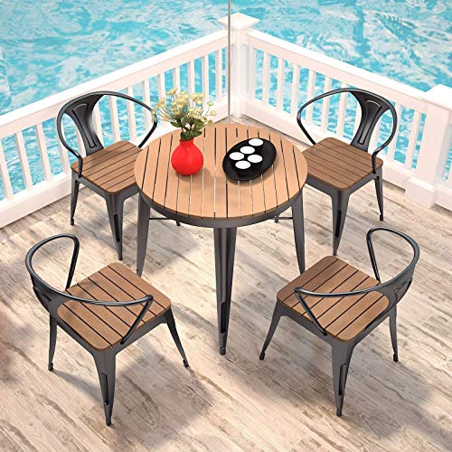 N/Z Attrezzatura Quotidiana Set di mobili per Portico da Patio 5 Pezzi Combinazione di tavoli e sedie per Esterni Terrazza Cortile Balcone Set di tavolini da caffè