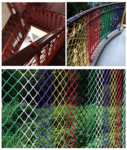 WEIFAN Rete in Corda per decking a Colori, Rete di Sicurezza per Bambini, Altalena per Amaca da Arrampicata per Esterni in Nylon Anti-Caduta Tessuta a Mano e Rete Ecologica