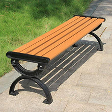 household products Panca da Giardino in Legno per Cortile Esterno, panchina da Giardino per Esterni da Giardino, Sedile Senza Braccia Anti-corrosione con Struttura in ghisa, per Veranda, Prato